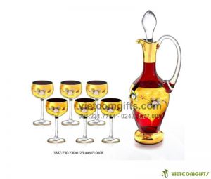Quà Tặng Bộ Bình Ly Rượu Pha Lê Cao Cấp 3887-750-25041-25-44665-060M