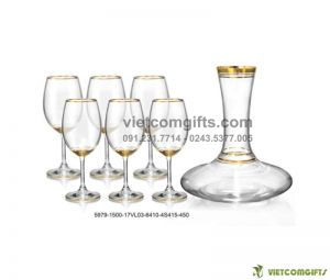 Quà Tặng Bộ Bình Ly Rượu Pha Lê Cao Cấp 5979-1500-17VL03-6410-4S415-450