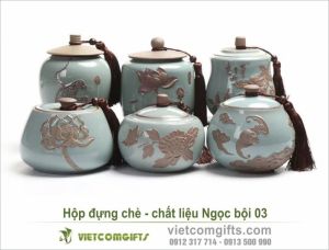 Hộp đựng chè - chất liệu Ngọc bội 03